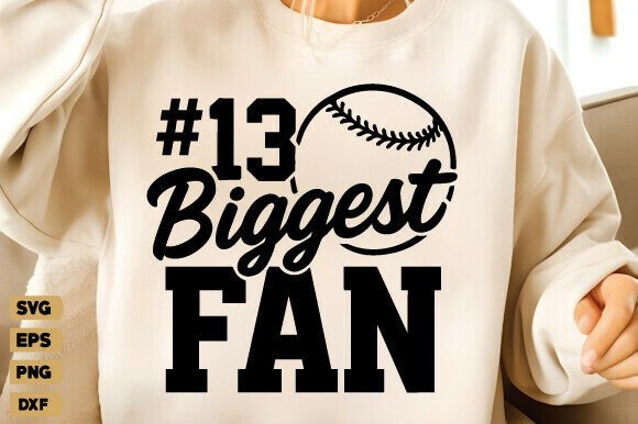 Biggest Fan Svg, Baseball Svg, Mom Png: Graphics for T-Shirt Designs