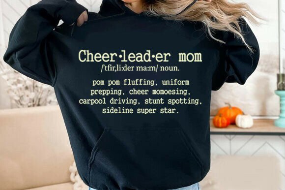Cheerleader Mom Definition Svg: Graphics for T-Shirt Designs