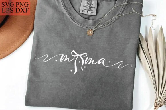 Coquette Mama Bow SVG: Graphics for T-Shirt Designs