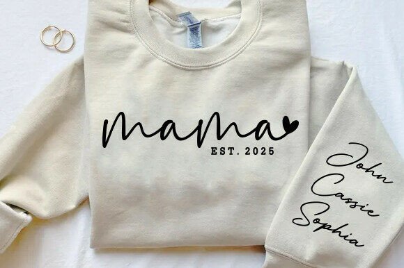 Mama Est 2025 Graphics for T-Shirt Designs