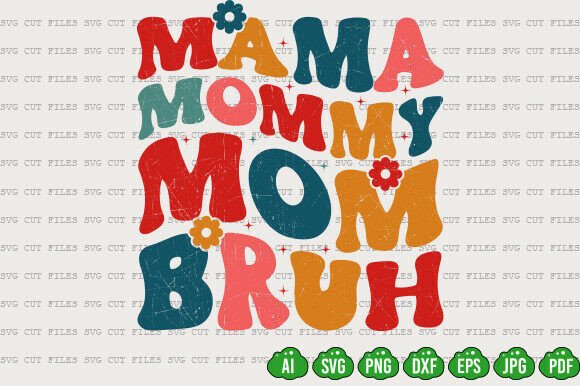 Retro Mama SVG: Graphics for T-Shirt Designs