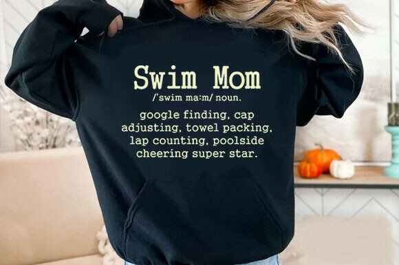 Swim Mom Definition Svg: Graphics for T-Shirt Designs